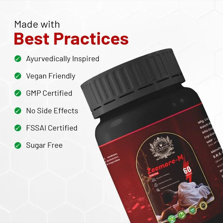 Zeemore M | 100% Ayurvedic Performance Booster – For HIM. 15 days course